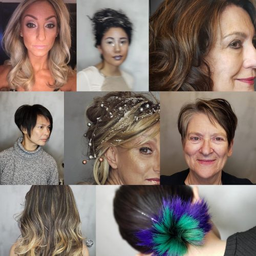 Photo compilation of woman in their hair transformation.